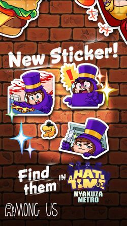 A Hat in Time Wooden Pins and Stickers IN STOCK 