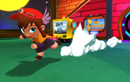 Hat kid sprinting