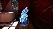 The Shapeshifter as a frozen statue in Queen Vanessa's Manor