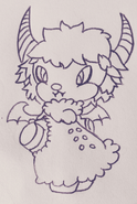 Original sketch for imp form.