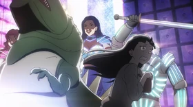 2 Robot Restaurant front.png (749 KB) Shirase passes the entrance of Robot Restaurant