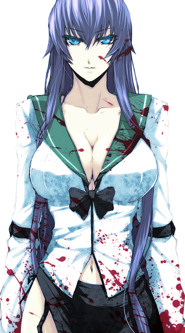 Anime Poster Highschool of The Dead Busujima Saeko Fanart Hot