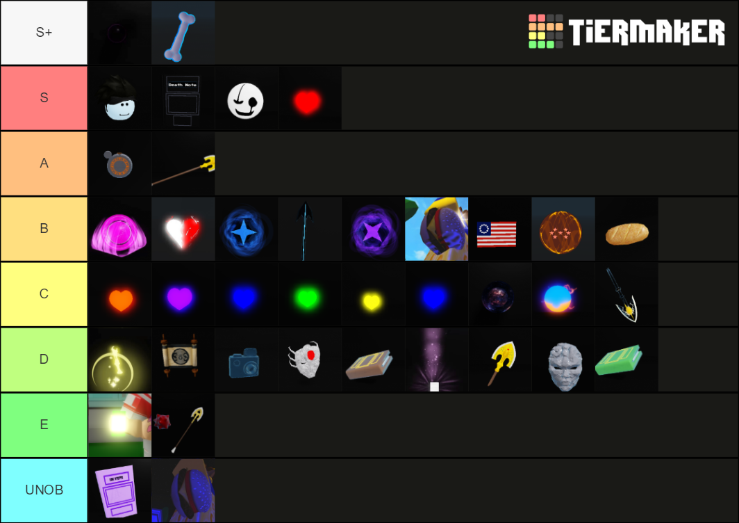 A Universal Time - ALL STANDS AND ITEMS TIER LIST + ITEM SPAWN MUSIC, Roblox