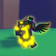 The World Requiem Posing with its user