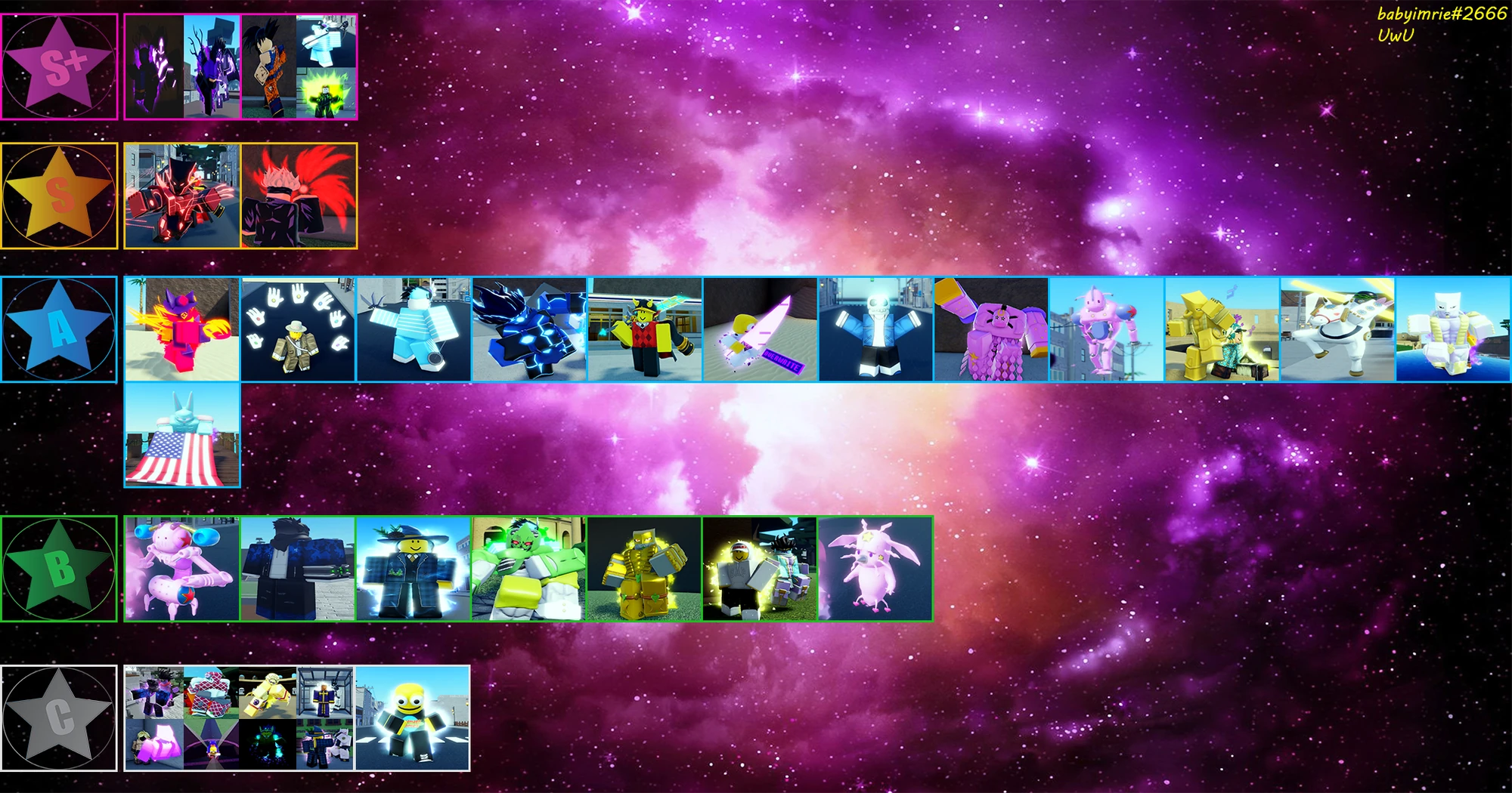 Rarity Tier List A Universal Time Roblox Wiki Fandom