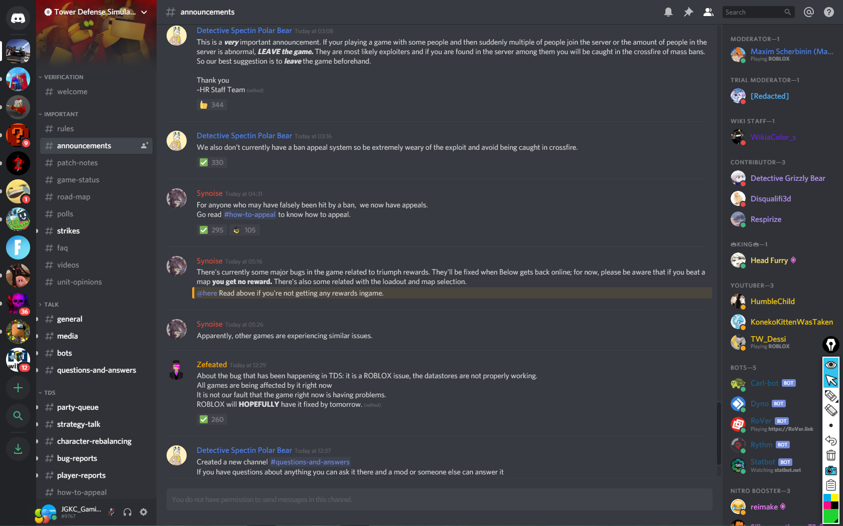 Discuss Everything About The Unofficial Roblox Tower Defense Simulator Wiki Fandom - discord tagged roblox