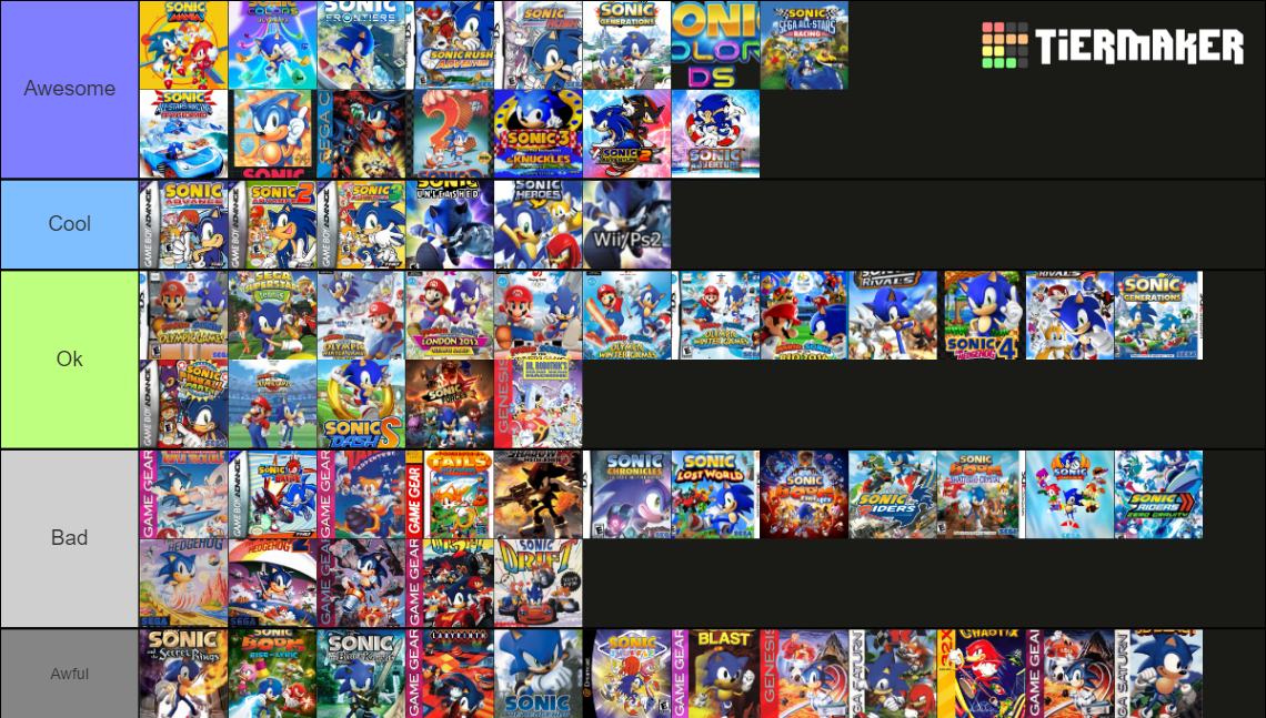 BlueFire Tiers] Sonic Games