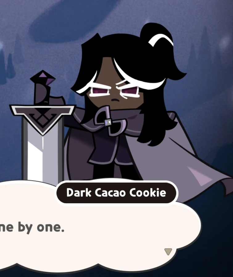 Dark cocoa cookie. Dark cocoa cookie