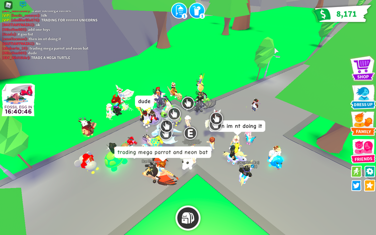 Trading In most richest Server In Roblox Adopt Me Ever Mega Trades 