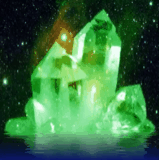 Green crystals
