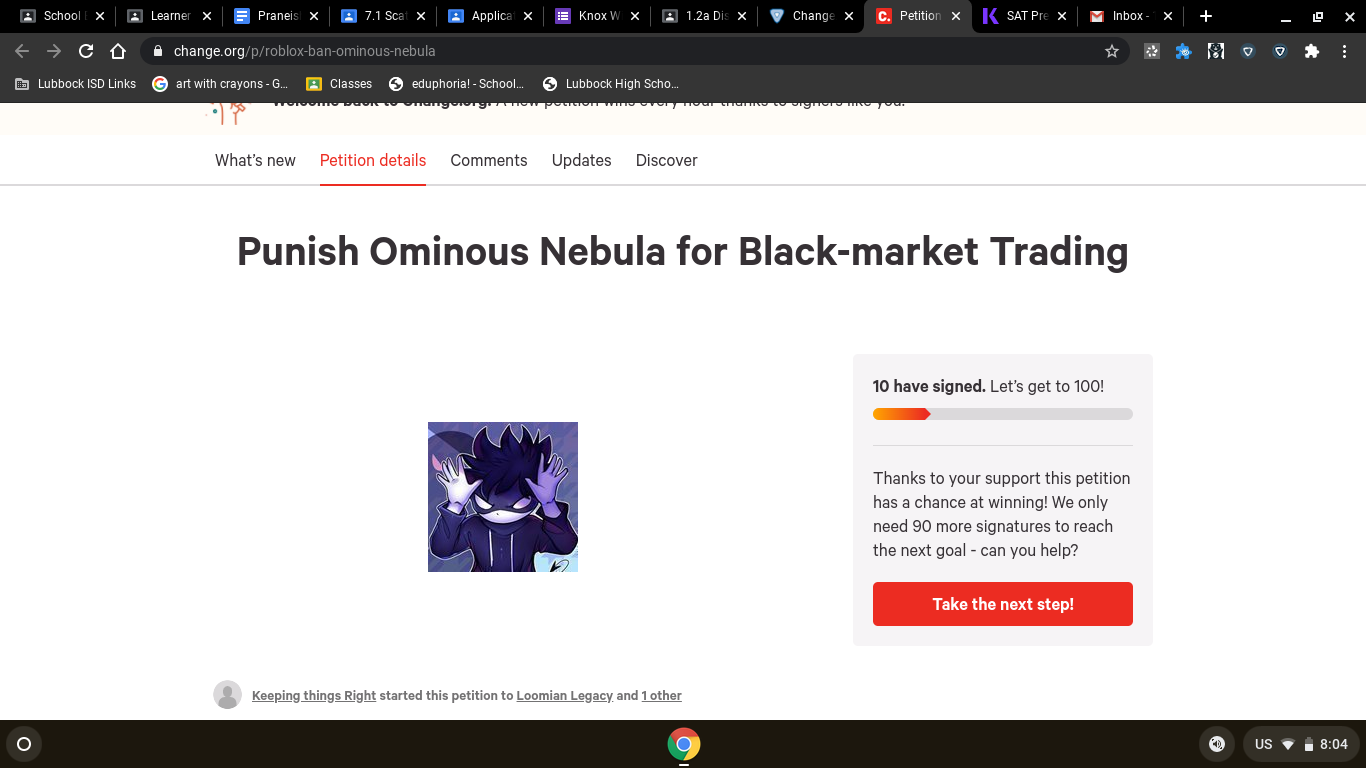 Change Org Petition For Punishing Ominous Nebula Fandom - ominous nebula roblox