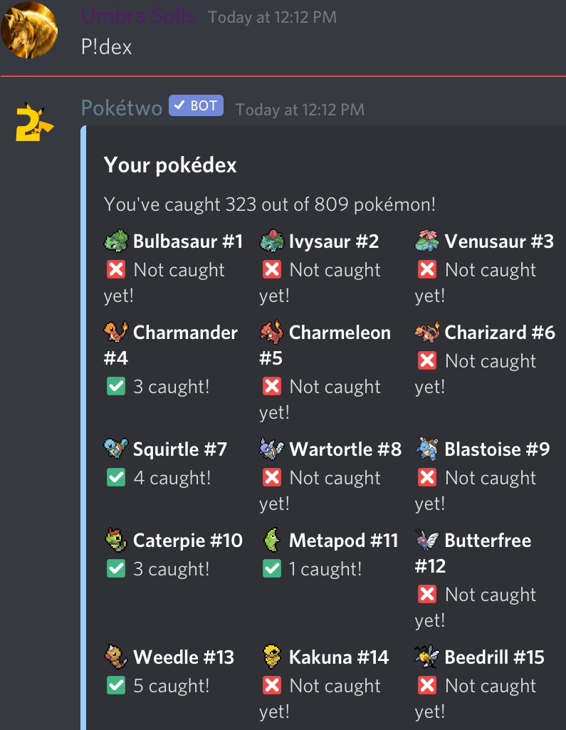 My poketwo dex Fandom