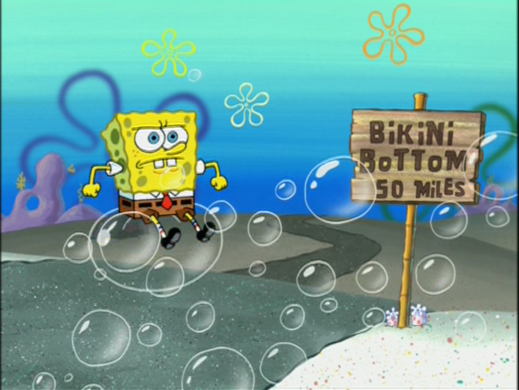 Well, SpongeBob has shown to be able to teleport once, by riding the scene ...