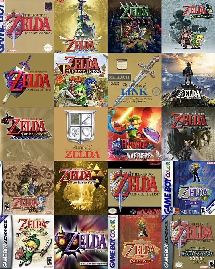 All Zelda games in order