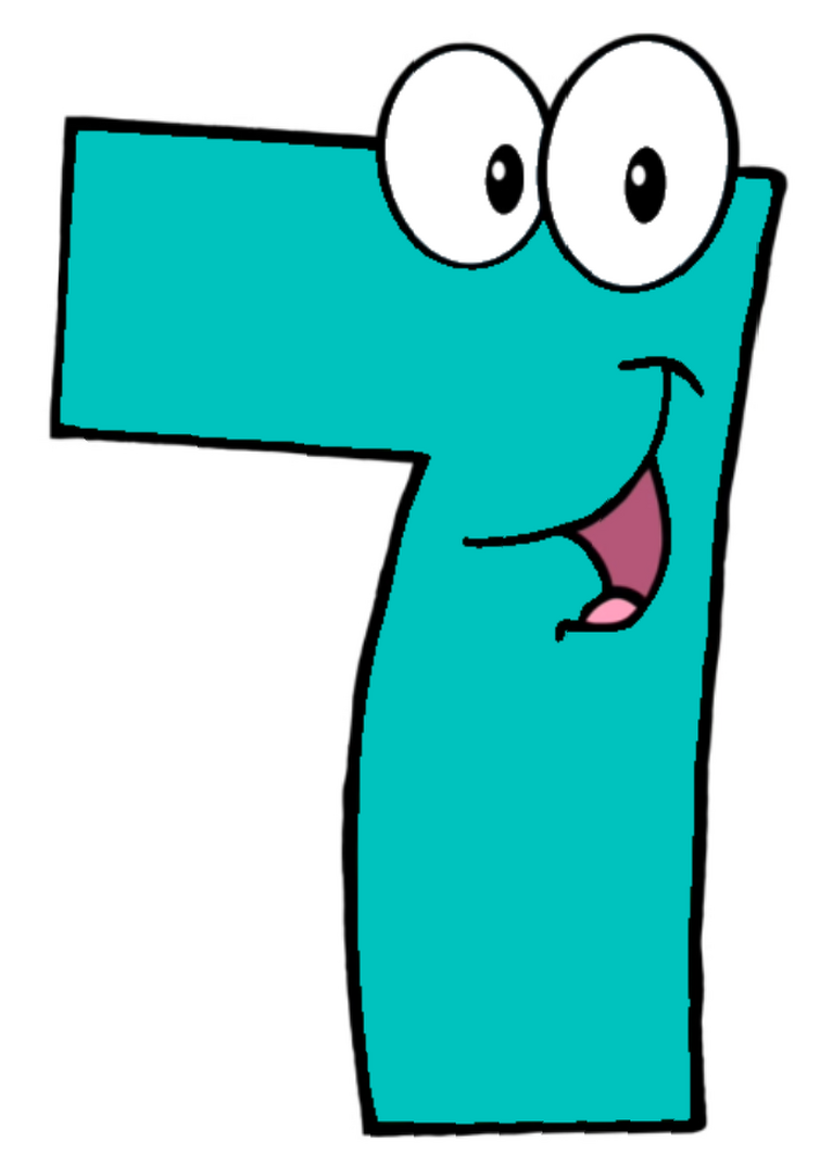 Забавные цифры. Ожившая цифра 7. Свеча цифра 1 для мальчика. Цифра 7 для детей. Цифра семь с глазками.