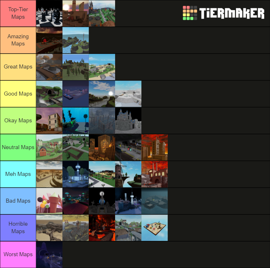 Create a Flee The Facility Maps Tier List - TierMaker