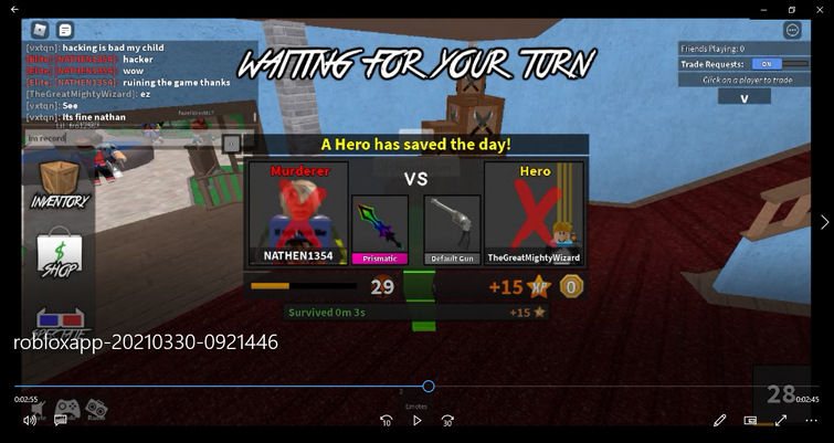 hacking in murder mystery 2 (mobile) 