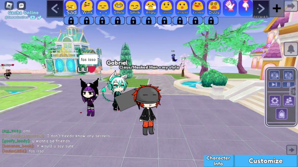 I made him in gacha online on roblox lol silly claus the