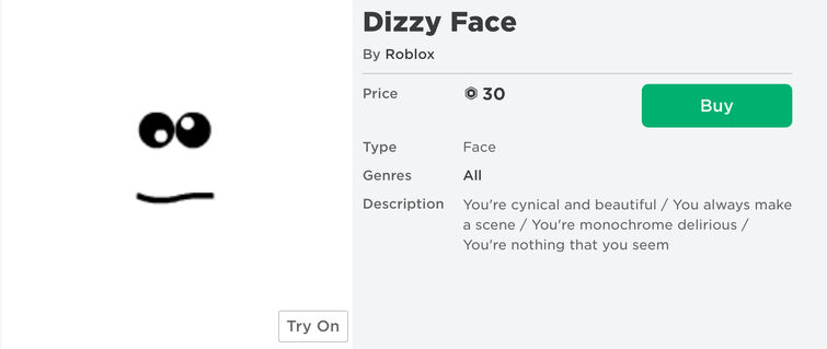 Dizzy Face, Roblox Wiki