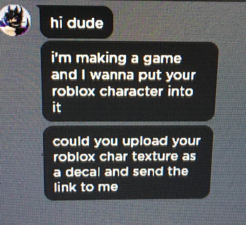 Roblox Character Texture Scam