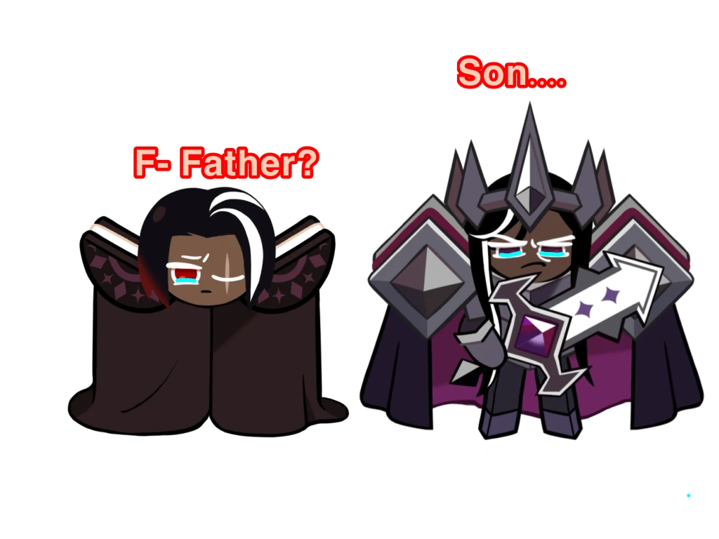 Cookie Run Emotional Story Dark Cacao Cookie apologizing to Dark Choco