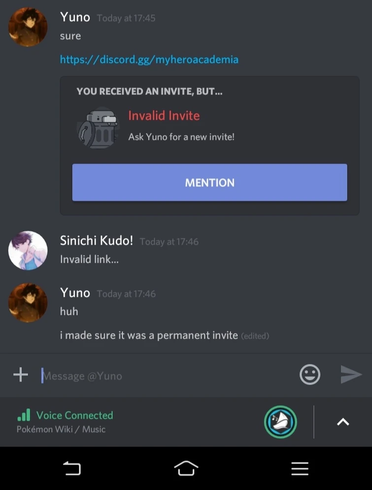 Why Is This Happening Whenever Someone Sends Me The Discord Link To This Mha Server Fandom