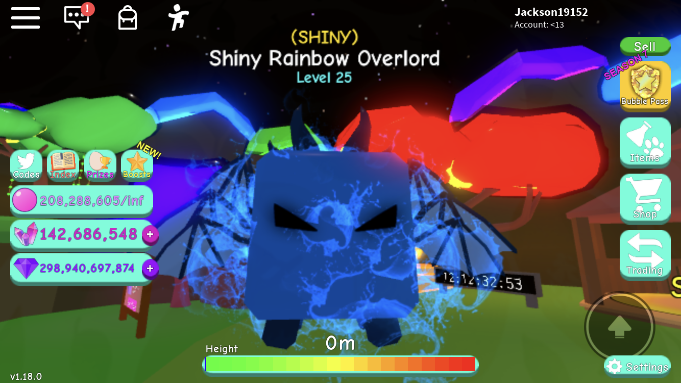 First Ever Shiny Rainbow Overlord Fandom - rainbow overlord roblox