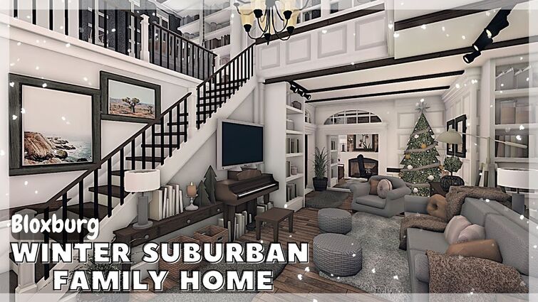 Bloxburg: Luxury Suburban Mansion Interior (part-2), House Build, Roblox