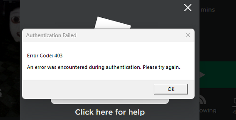 403: An error was encountered during authentication + complete