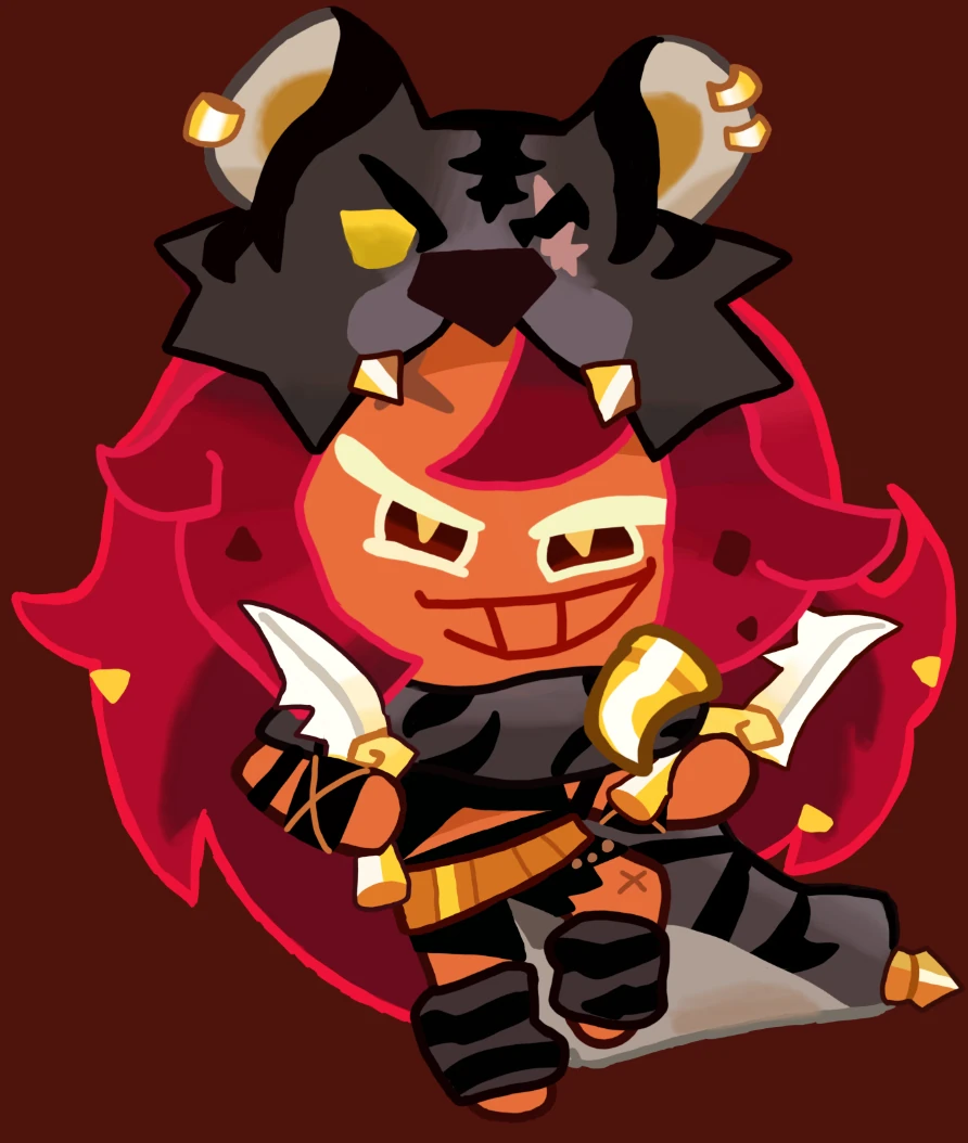 Chili Pepper Cookie’s Black Tiger Bandit Leader costume from OvenBreak