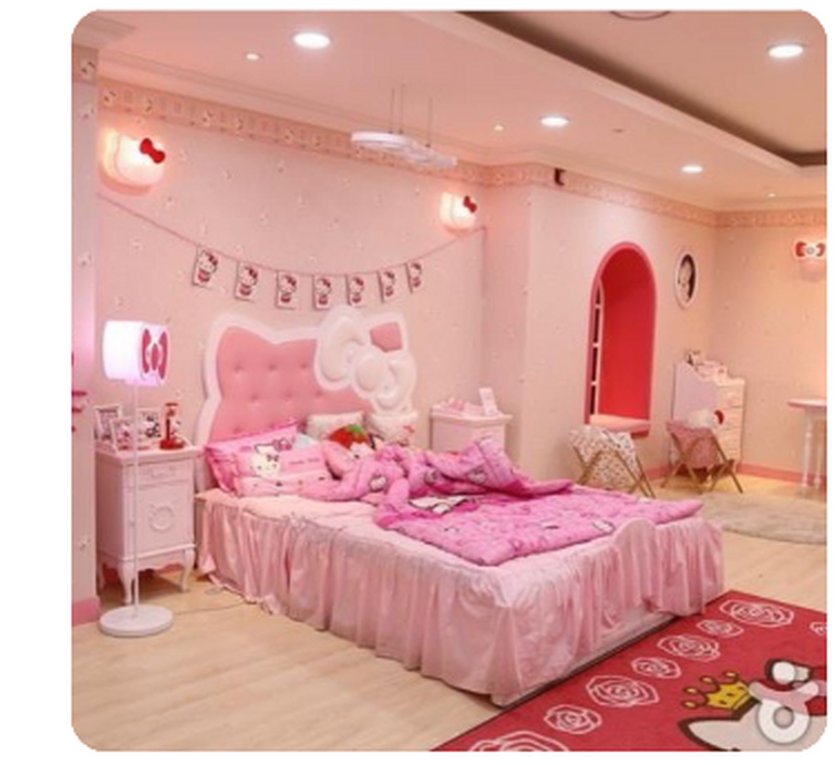 хелло китти дизайнер. розывый дом с челой кити. хелло китти комната. спальня хеллоу китти. дома хэллоу китти.