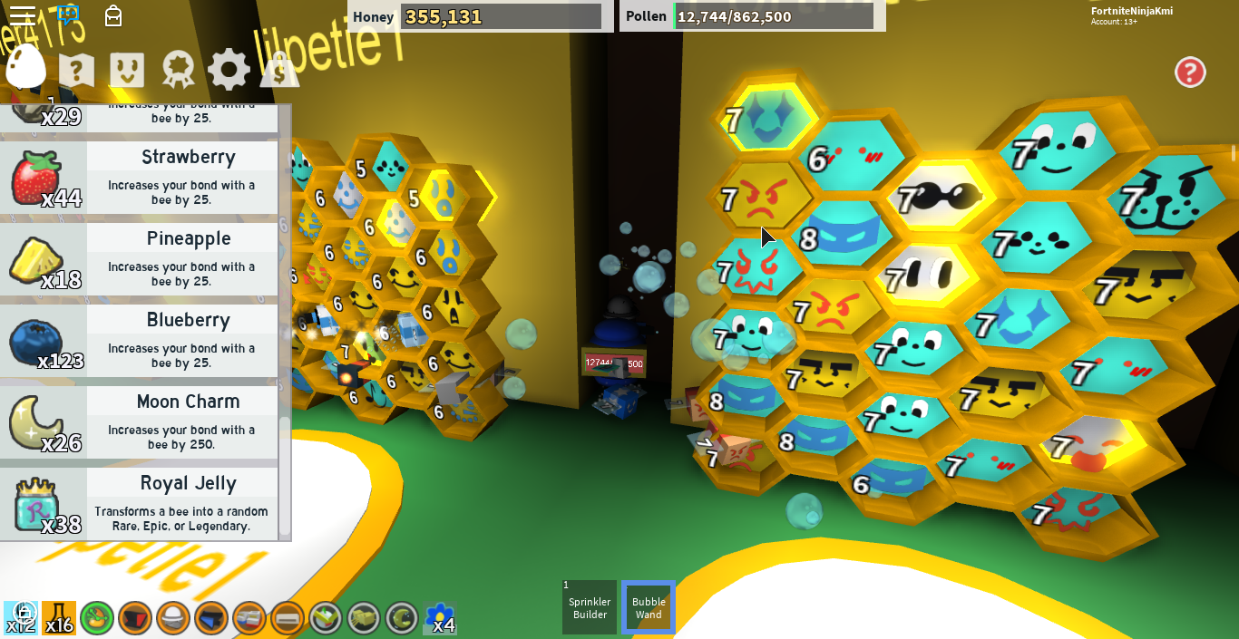 Roblox Bee Swarm Simulator Moon Charms