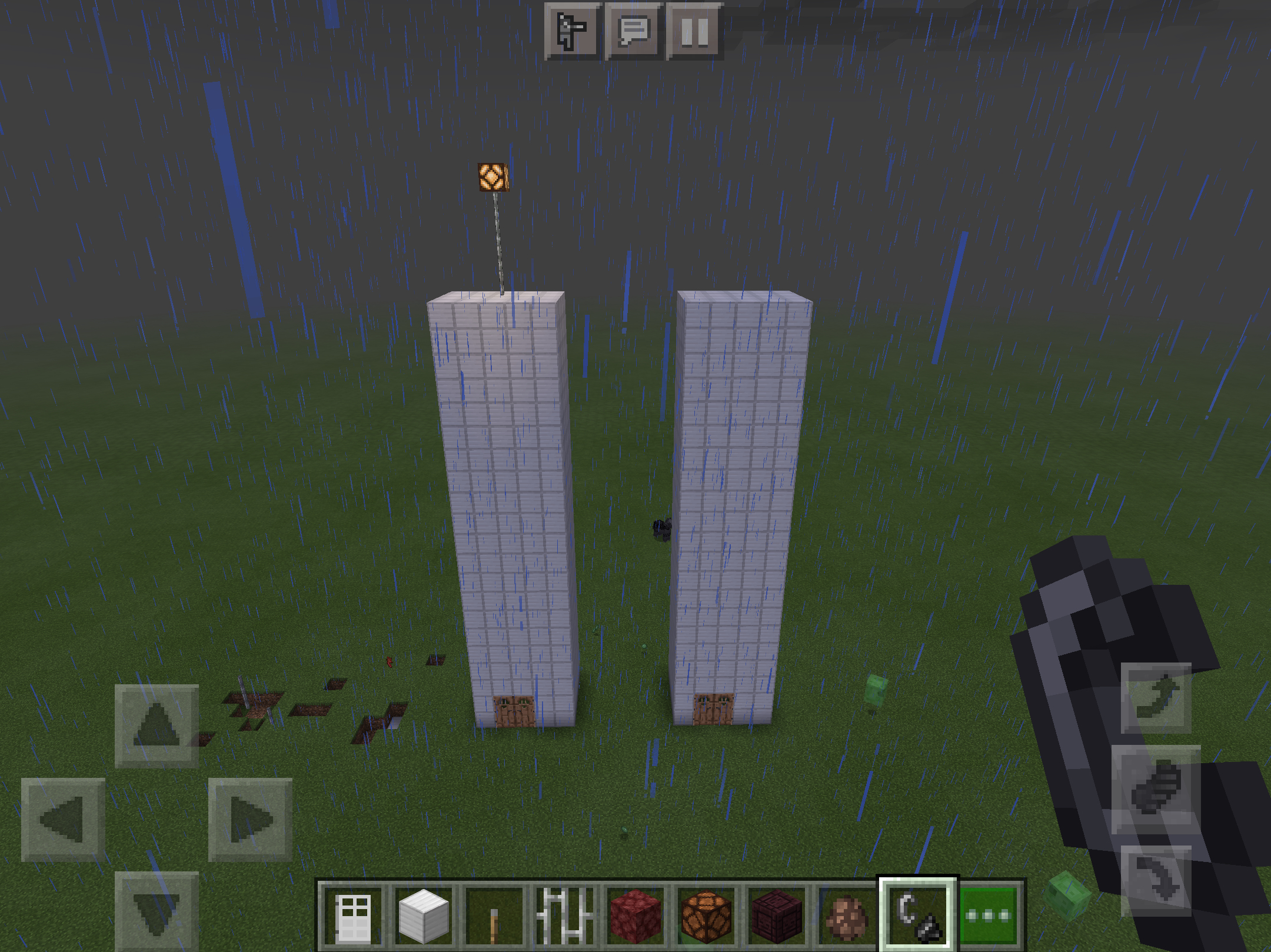 Guys I Made Twin Towers A K A World Trade Center On Minecraft R I P Twin Towers Destroyed On 2001 Fandom - world trade center roblox game