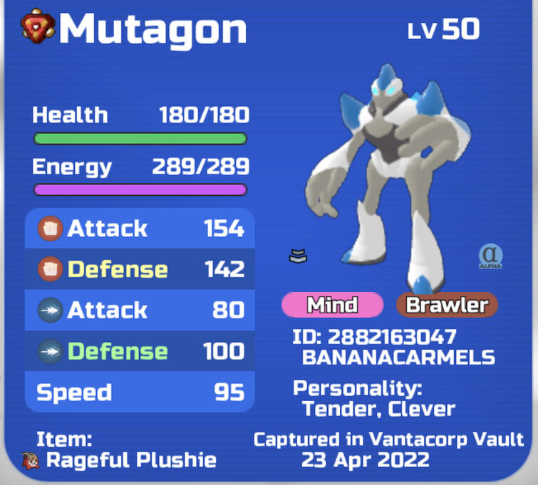 Loomian Legacy Very Rare *ICE* Mutagon