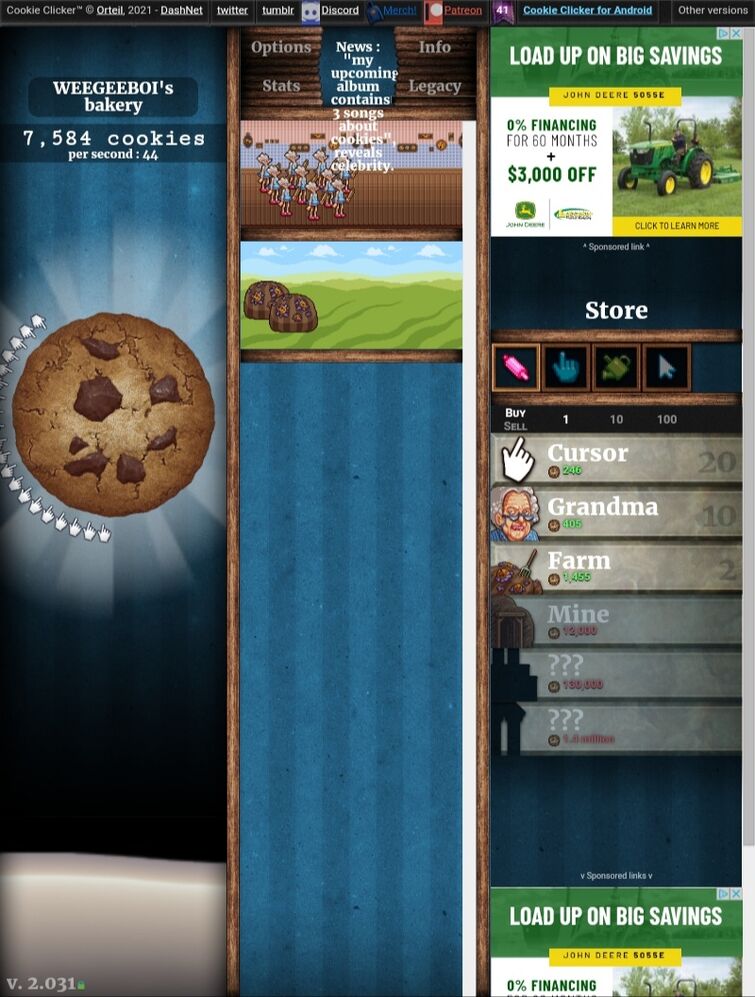 My Progress in Cookie Clicker