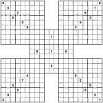 Samurai 1-away Sudoku