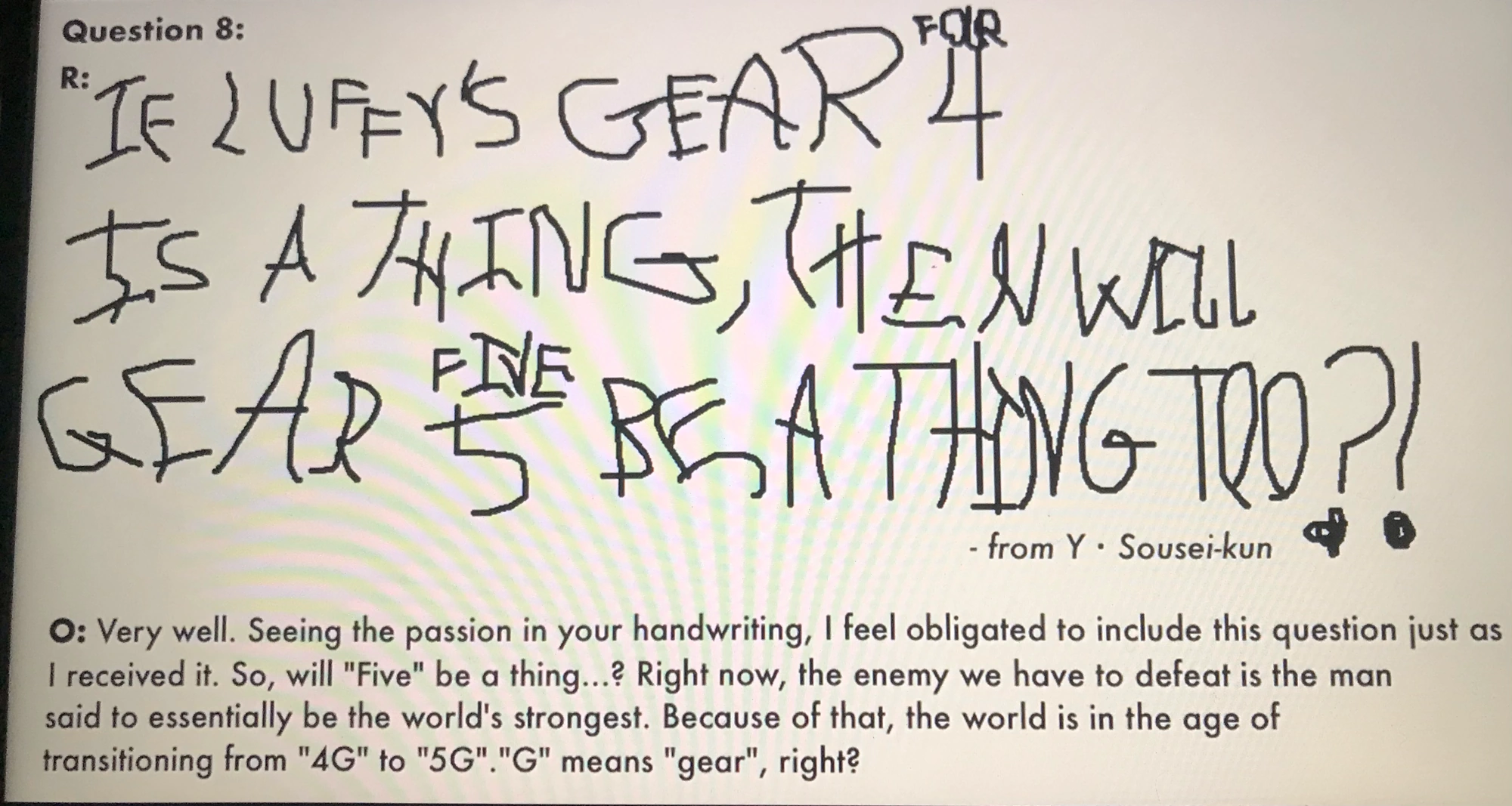 Sbs Vol 98 Gear 5 Sur Wano Fandom