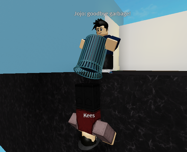 Jojo Dumps Kees Out Of The Map From His Trashcan Fandom - roblox jojo maps