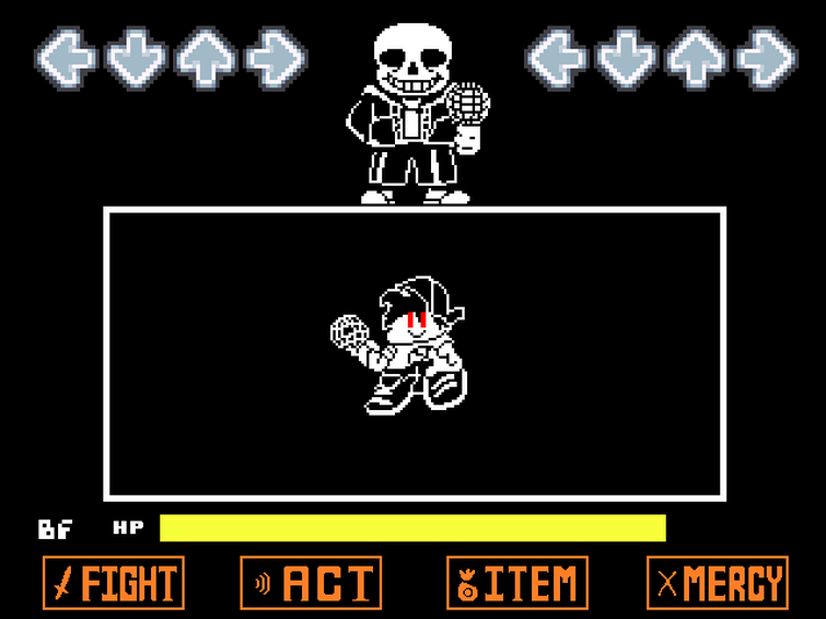 Sans battle pixel art