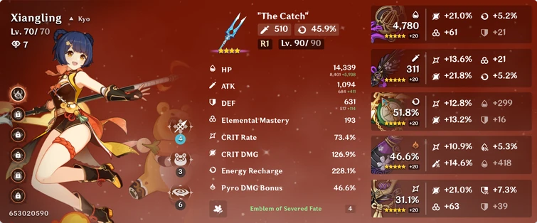 needing advice for my sub-dps xiangling build | Fandom