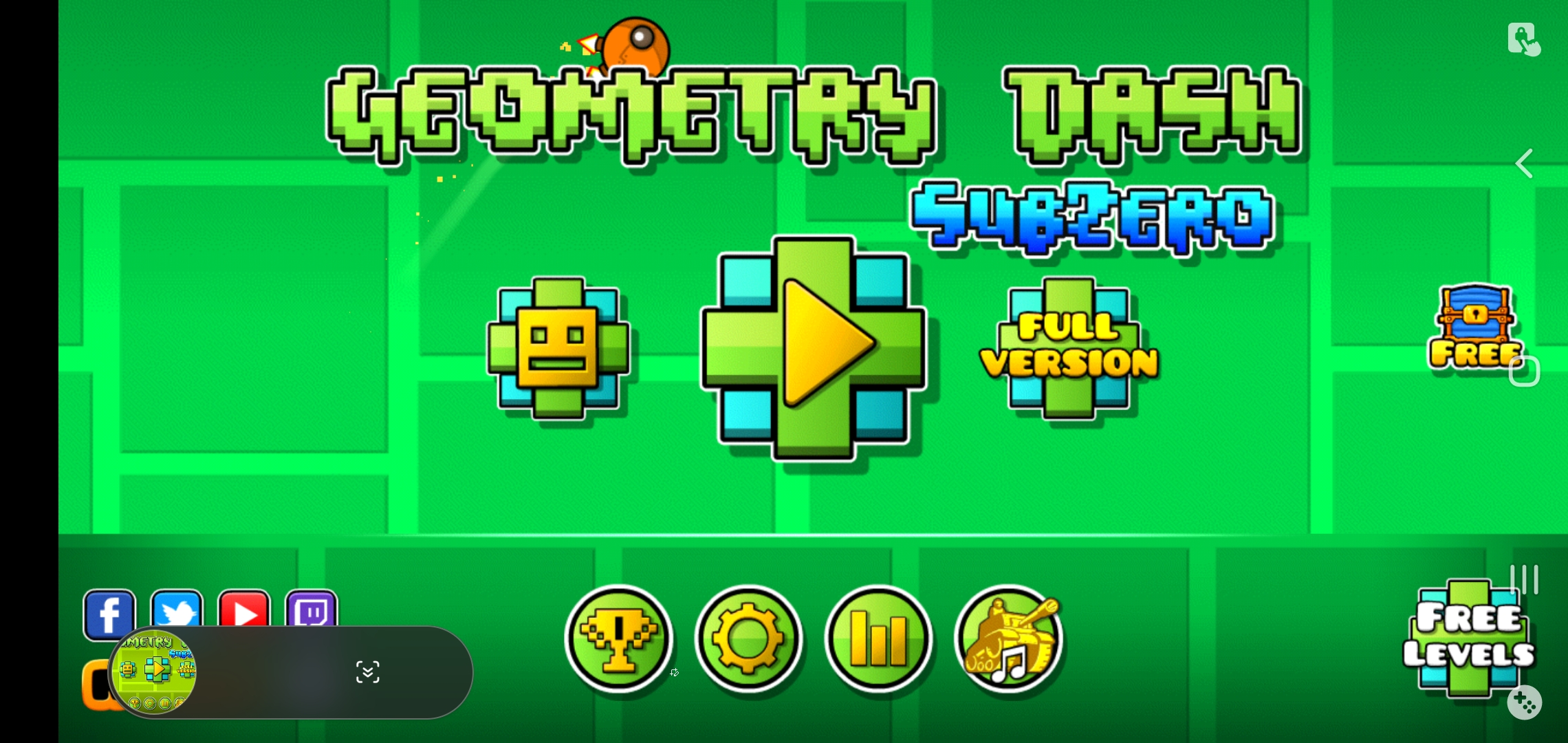 Geometry Dash главное меню