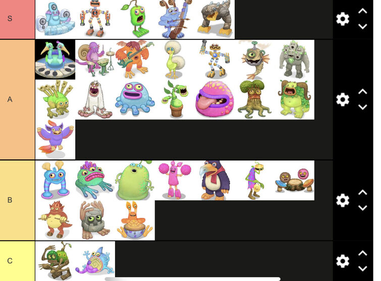 My singing monsters tier list based on sound (rare wubbox is b) : r/ MySingingMonsters