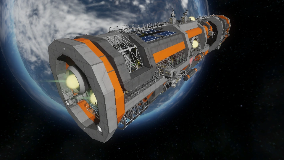 Probably the most beautiful ship you can encounter in Space Engineers