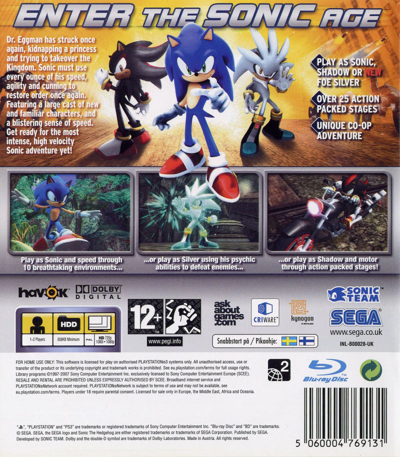 sonic the hedgehog 2006 ps3