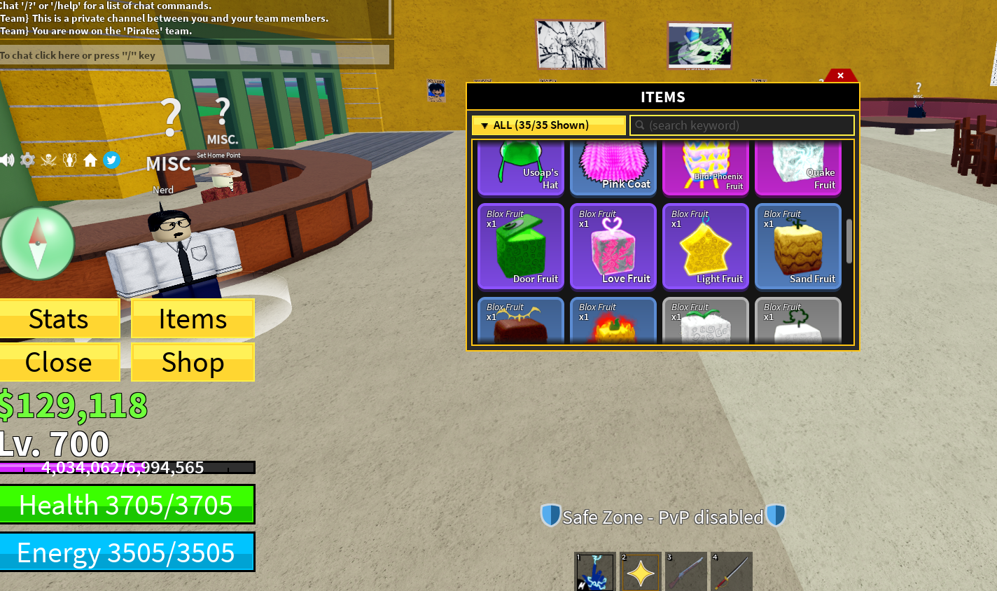 Blox Fruit Fruits via TRADE (LVL 700+)