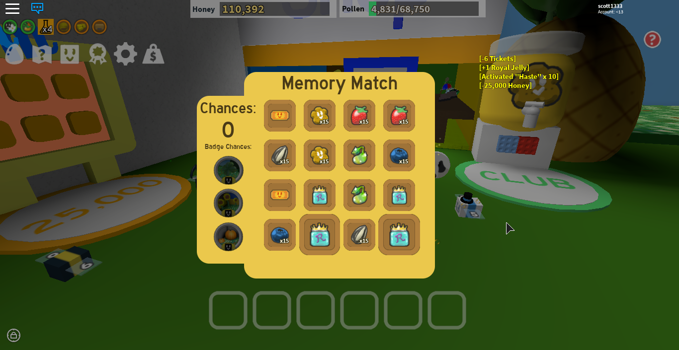 Bee Swarm Simulator Memory Match Locations