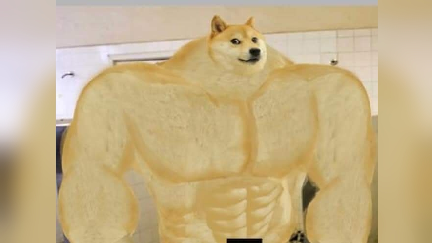 Buff Doge With Gun