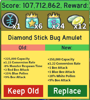 Diamond Stick Bug Amulet