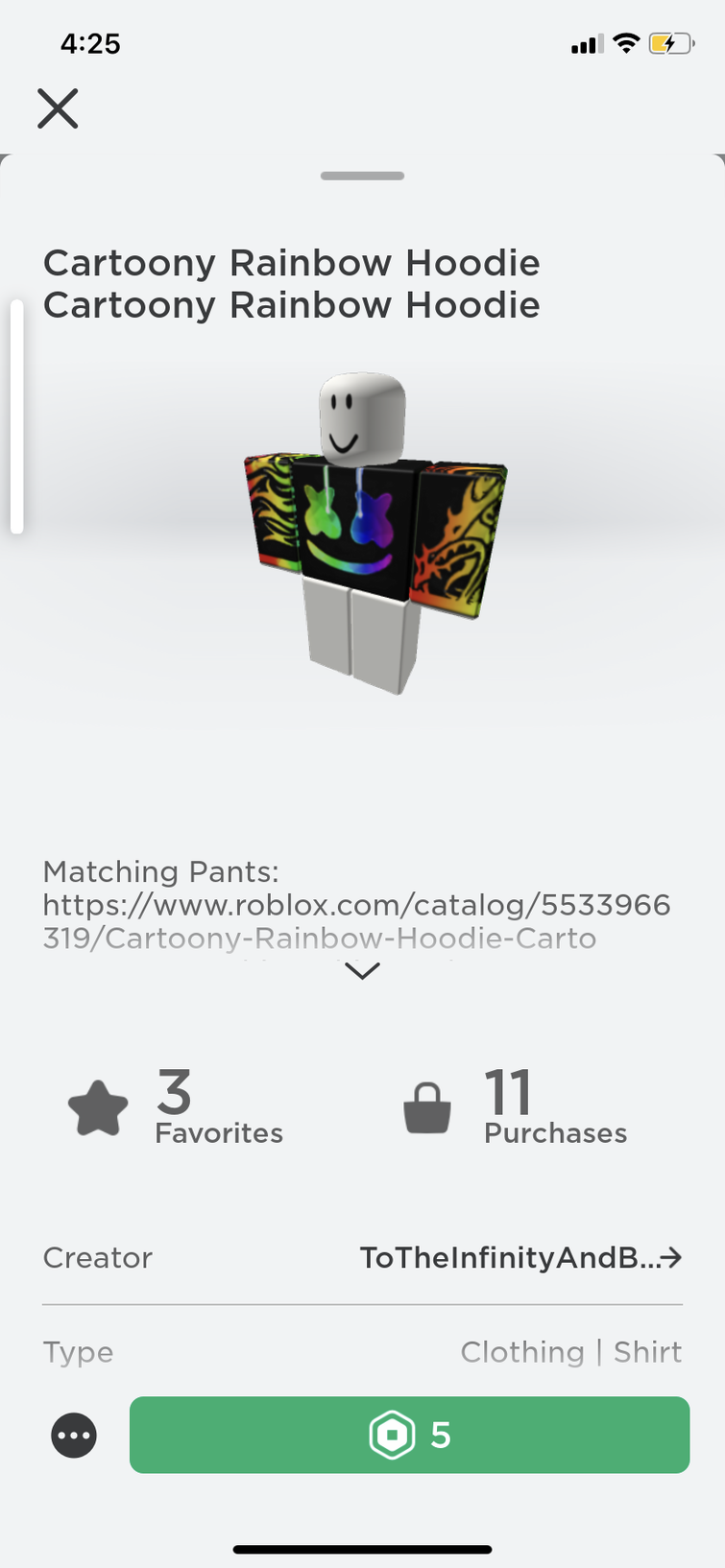 cartoony rainbow pants roblox template