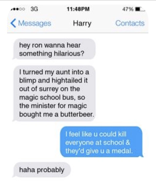 HP Text Messages #3 | Fandom